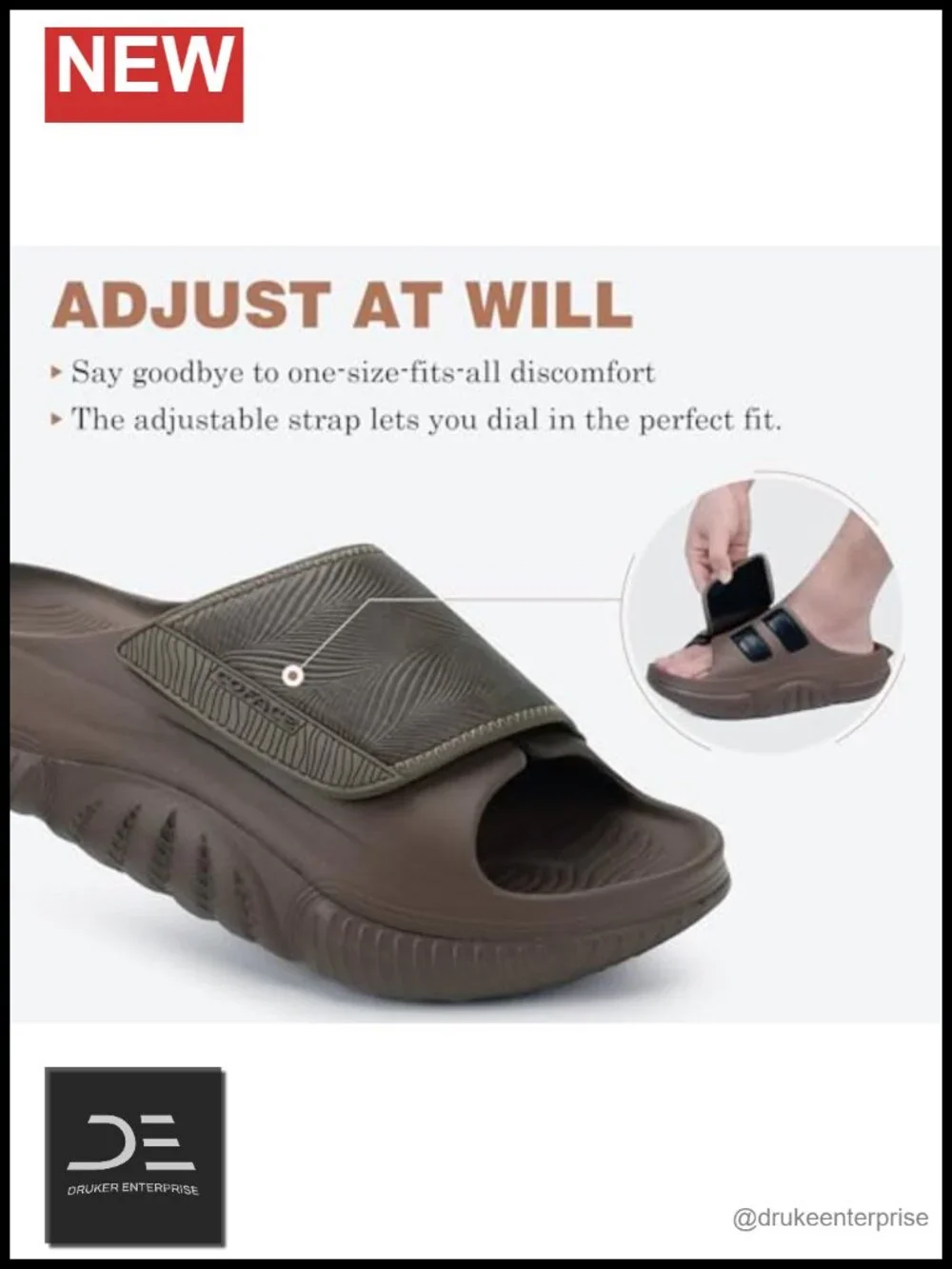 Orthotic Arch Support Recovery Sandals Men Comfort Adjustable Thick Cushioned
